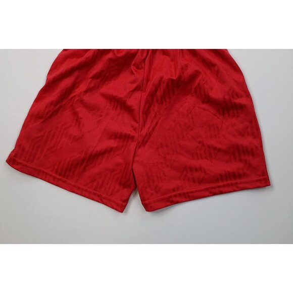 Vtg 90s Streetwear Mens Small Running Jogging Soccer Shorts Red Polyester USA - Picture 10 of 10